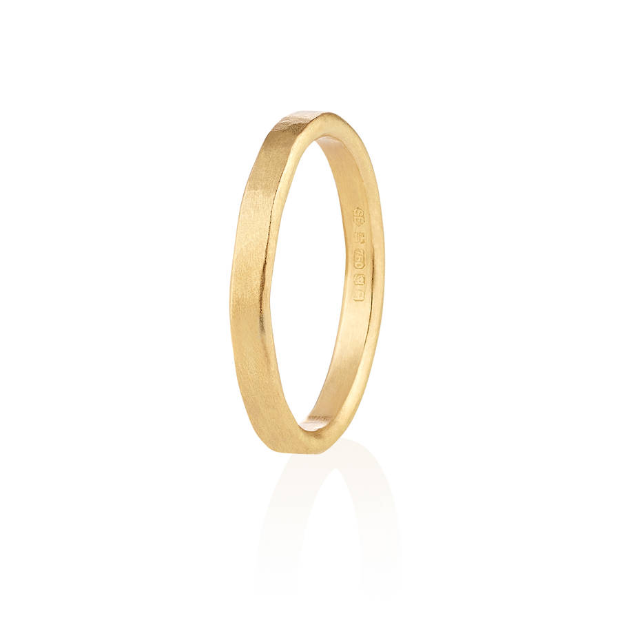 Sol 18ct Fairtrade Gold Men's Ethical Wedding Ring By Shakti Ellenwood