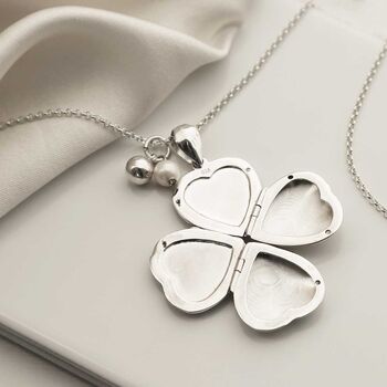 Sterling Silver Four Piece Heart Locket Necklace, 7 of 7