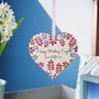 Happy Mother's Day Floral Heart Hanging Decoration, thumbnail 4 of 6