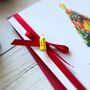 Thank You Teacher/Teaching Assistant, Handmade Christmas Card Pencil Design, thumbnail 3 of 3