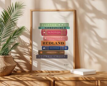 Bristol Book Stack Art Print, 2 of 6