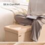 Spacious Foldable Storage Bench Cube Ottoman, thumbnail 7 of 11