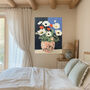 Stripy Vase Flowers Art Print, thumbnail 5 of 5