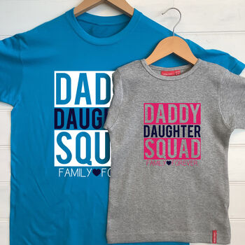 Personalised Daddy And Daughter Squad T Shirt Set, 2 of 8