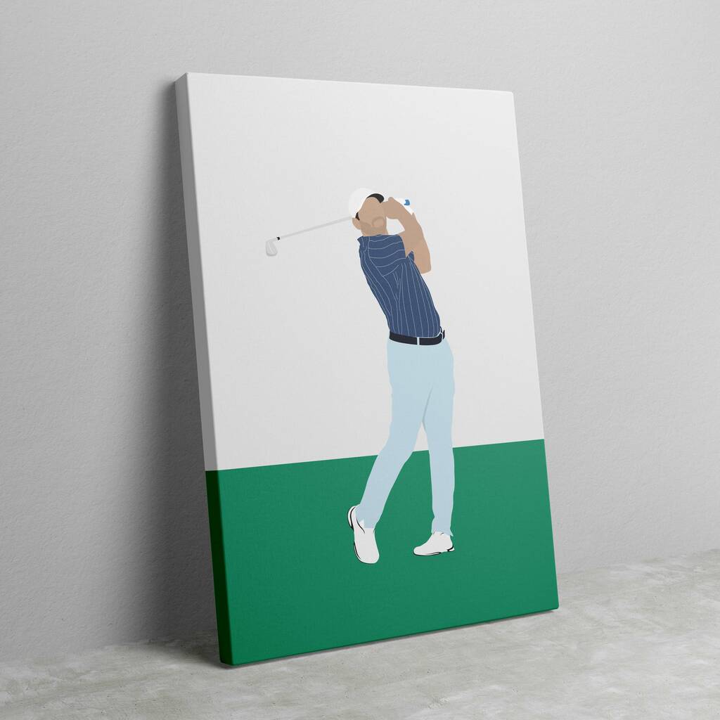 Sergio GarcÃ­a Golf Canvas By Jack's Posters | notonthehighstreet.com