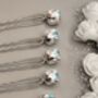 Set Of Five Ceramic Floral Wedding Hair Pins, thumbnail 12 of 12