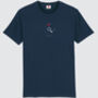 Disk Retro Tech Navy Organic T Shirt, thumbnail 3 of 5