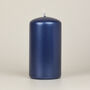 G Decor Grace Blue Metallic Shine Pillar Candles, thumbnail 5 of 6