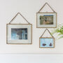 Antique Brass Hanging Photo Frame, thumbnail 2 of 9