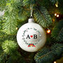 Personalised Monogram Wreath Christmas Bauble, thumbnail 3 of 3