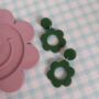 Retro Cut Out Daisy Dangle Earrings, thumbnail 2 of 3