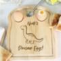 Personalised Dippy Dinosaur Egg Breakfast Board, thumbnail 1 of 2