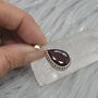 Red Garnet Teardrop Pendant: Sterling Silver, thumbnail 2 of 9