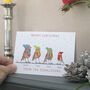 Personalised Robin Family Christmas Cards, thumbnail 1 of 3