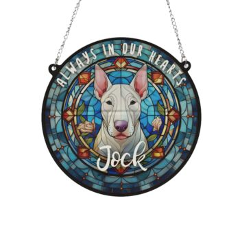 English Bull Terrier Memorial Suncatcher, 2 of 6