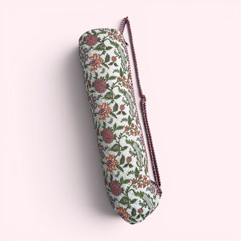 Yoga Mat Bag | White Garden Floral Print, 3 of 7