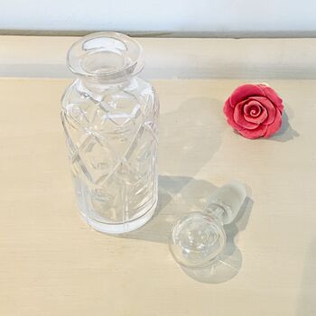 Vintage Decorative Cut Glass Crystal Perfume Bottle ~ 22, 3 of 5