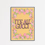 It's All Gucci Motivational Floral Art Print, thumbnail 5 of 5