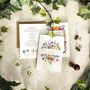 Colourful Rainbow Flowers Folded Wedding Invite, thumbnail 2 of 9