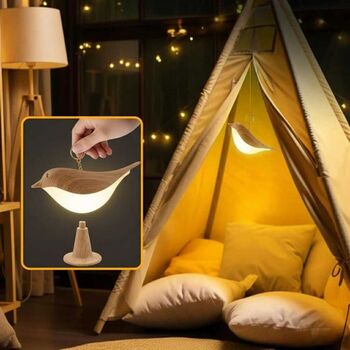 Bird Lamp Night Light, Dimmable Touch Contro, 5 of 5