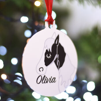 Personalised Horse Christmas Decoration Bold, 8 of 12