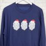 Three Lions England Football Christmas Sweatshirt, thumbnail 3 of 4