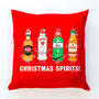 'Christmas Spirits' Christmas Cushion, thumbnail 2 of 8