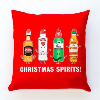 'Christmas Spirits' Christmas Cushion, 2 of 8