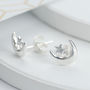 Sterling Silver Moon And Star Earrings, thumbnail 3 of 7