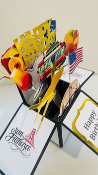 Personalisable San Francisco Themed 3D Greeting/Gift Card, 6 of 8