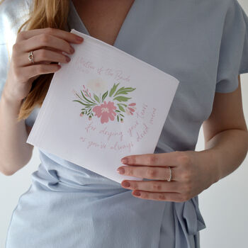 Personalised Mother Of The Bride Floral Handkerchief, 2 of 3