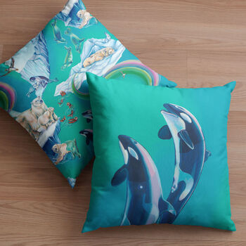 Orca Arctic Animals Cushion Cover, 10 of 10