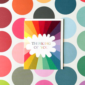 Mini Rainbow Thinking Of You Card, 3 of 4