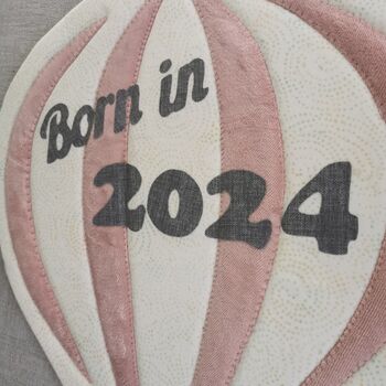 Born In 2024, Hot Air Balloon Nursery Decor, 4 of 12