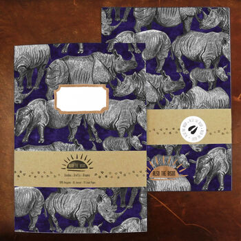 Crash Of Rhinos Print Lined Journal, 3 of 9