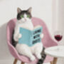 Your Own Cat Reading Book Wall Art Print | Customise Colours And Book Title, thumbnail 12 of 12