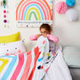 Children's Rainbow Personalised Square Cushion, thumbnail 2 of 4