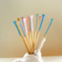 Wooden Knitting Needles Rainbow Dip Painted Set, thumbnail 5 of 9