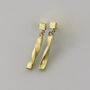 Handmade Solid 18ct Gold Twist Drop Earrings, thumbnail 1 of 6