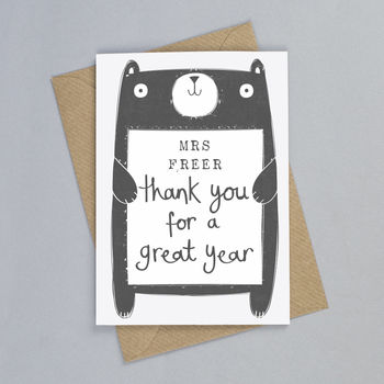 Thank You Teacher Personalised Card, 4 of 4