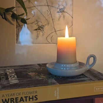Ceramic 'Cup' Candle Holder Gift Set | Includes Tealights Or Beeeswax Candles, 4 of 4