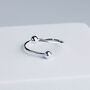 Sterling Silver Spiral Shape Adjustable Ring, thumbnail 2 of 4