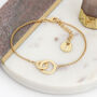 Personalised Silver Or Gold Plated Infinity Bracelet, thumbnail 2 of 5