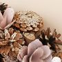 Pink And Gold Glittery Pinecone Wreath, thumbnail 4 of 8