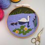 Swan And Cygnet Embroidery Kit, thumbnail 4 of 7