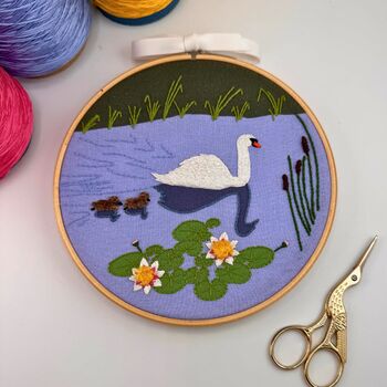 Swan And Cygnet Embroidery Kit, 4 of 7