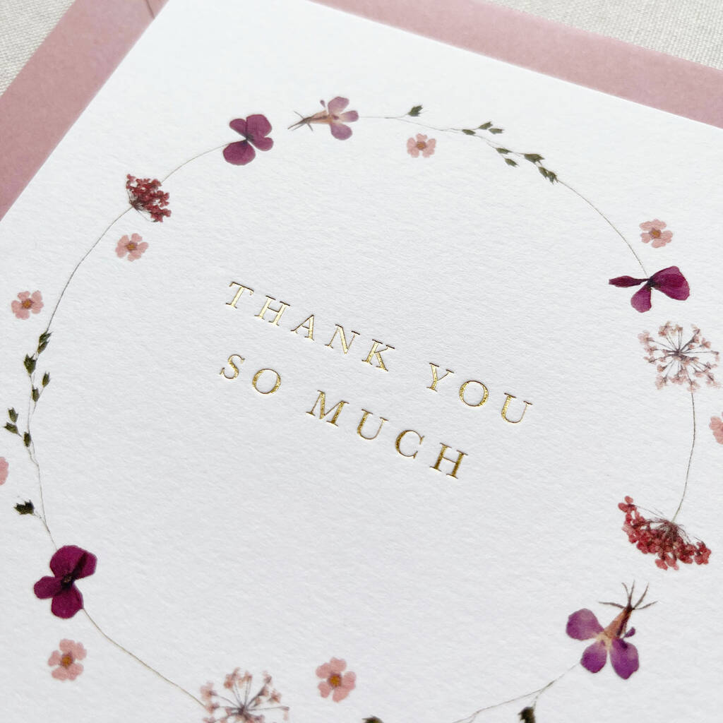 Edith Floral Thank You Card, 1 of 2