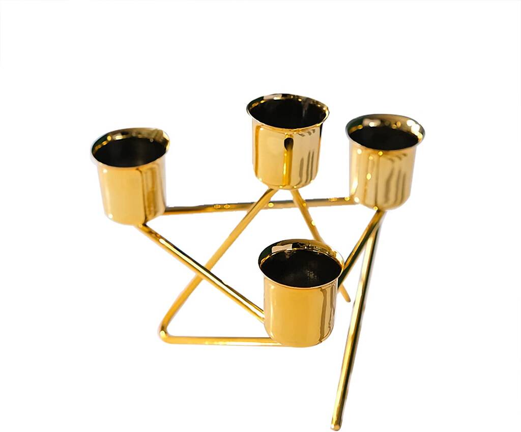 Four Arms Metal Candlestick Taper Candle Holder Stand By Momentum