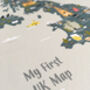 My First UK Map Personalised Print, thumbnail 8 of 8