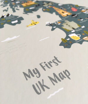 My First UK Map Personalised Print, 8 of 8